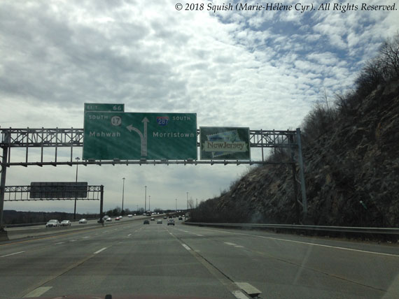 Sign of entering New Jersey (April 7, 2018)